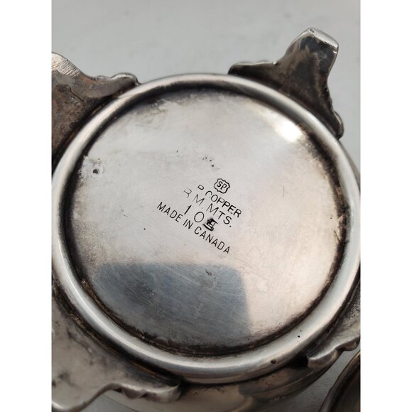 Vintage Sugar Bowl and Creamer Pitcher with Handle -silver plated Irvinware, - Picture 8 of 10